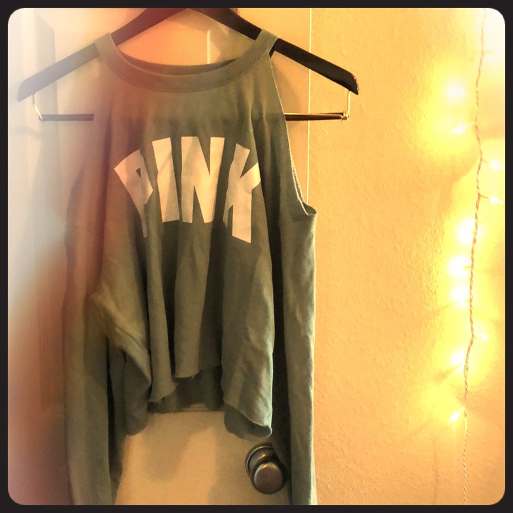 Pink Cold shoulder sweater